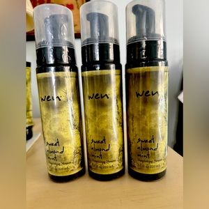 WEN Sweet Almond Mint Nourishing Mousse 3 bottles 7.5 fl oz each